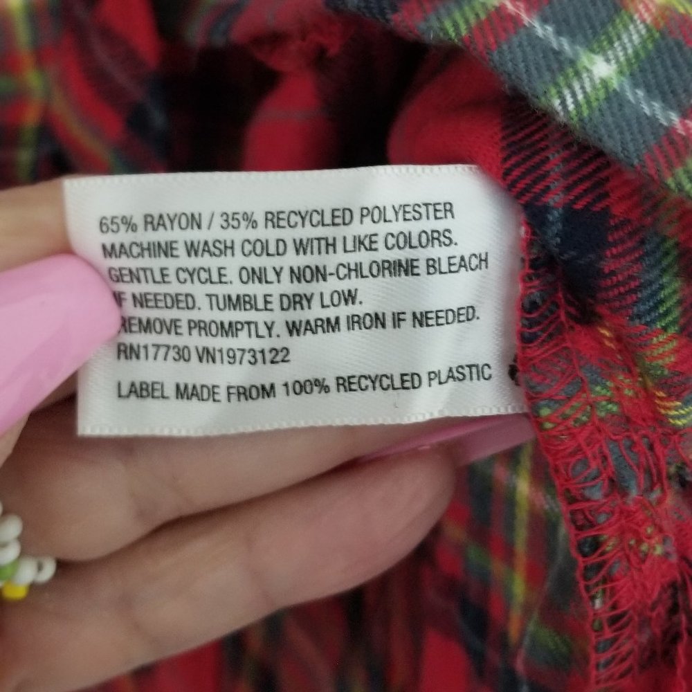 Wild Fable Red Plaid Button Down Shirt - Picture 3 of 3